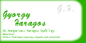 gyorgy haragos business card